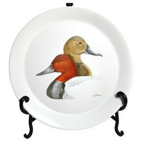 Bennington Potters Duck Plate Pierson Vermont 1669 YA White Agate Art Pottery